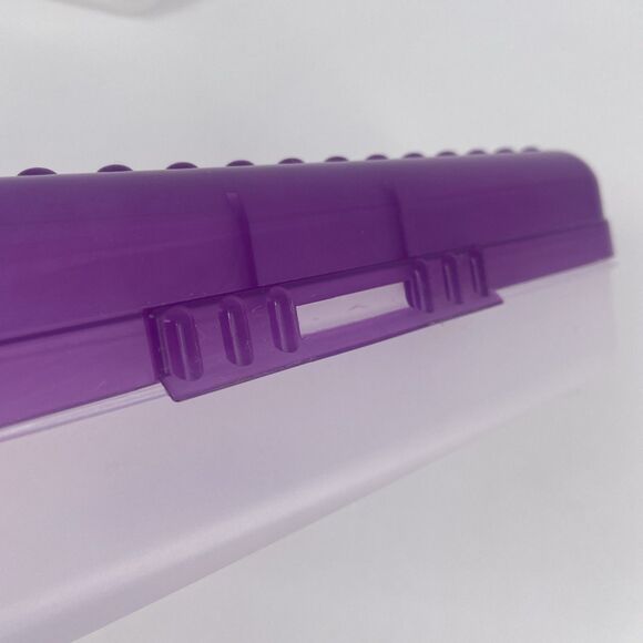 2 SpaceMaker Pencil Box Purple Clear Top Clear Bottom Back To School - Picture 7 of 8